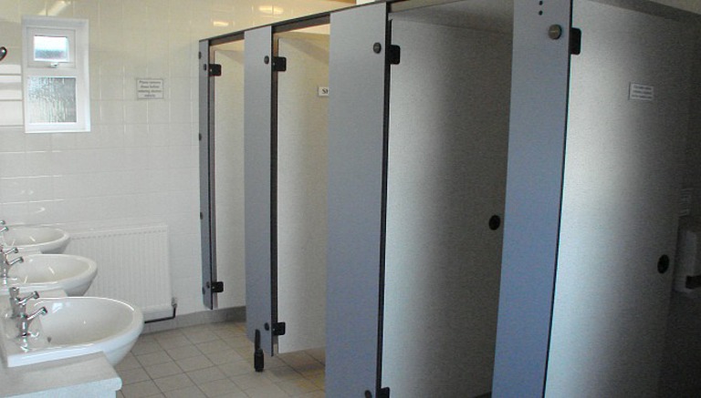 Toilet and shower block