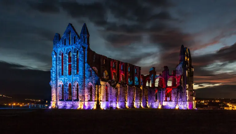 Illuminated Whitby Abbey