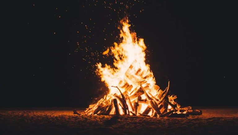 Bonfire at Filey