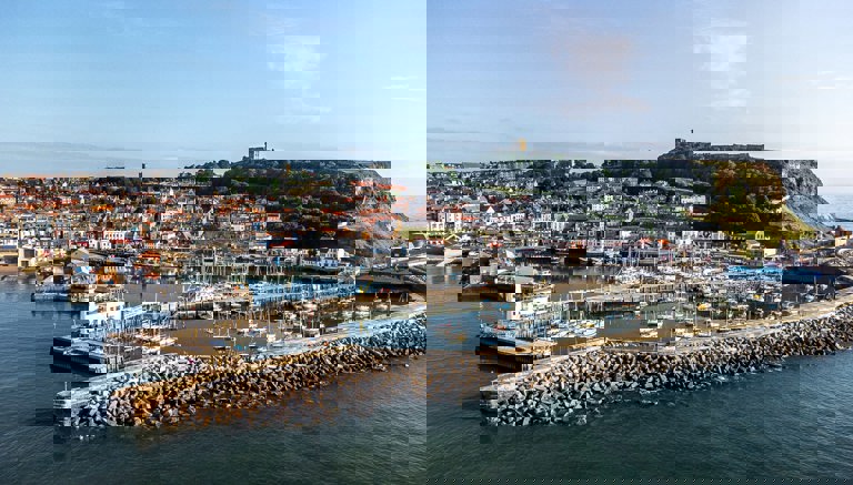 Scarborough harbour and castle Scarborough harbour and castle
