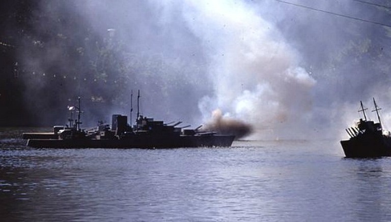 Peasholm Park Naval Battle in Scarborough