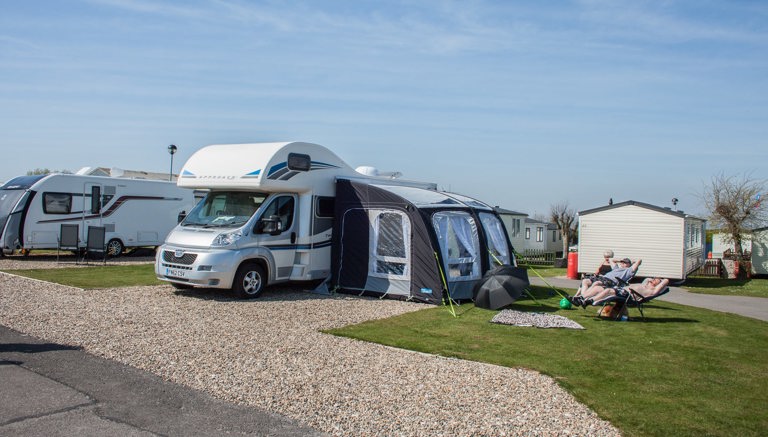 Lower Touring Caravan Area at Crows Nest Caravan Park