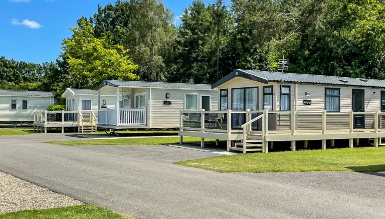 Caravans available to hire at Robin Hood Caravan Park