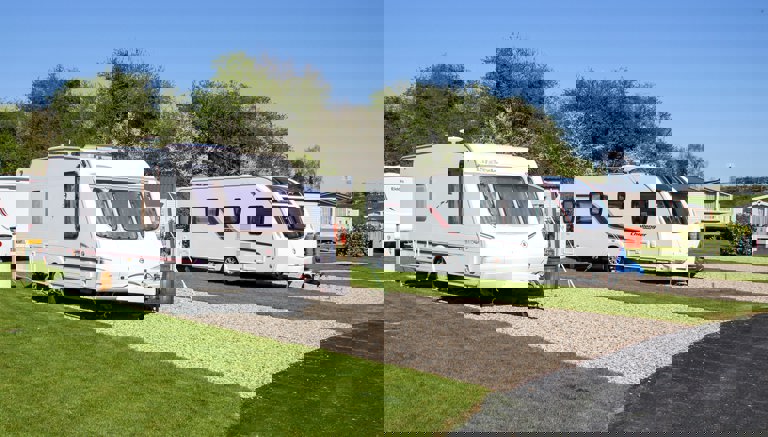 Touring Caravan and Motorhome pitches at Robin Hood Caravan Park in Slingsby near York