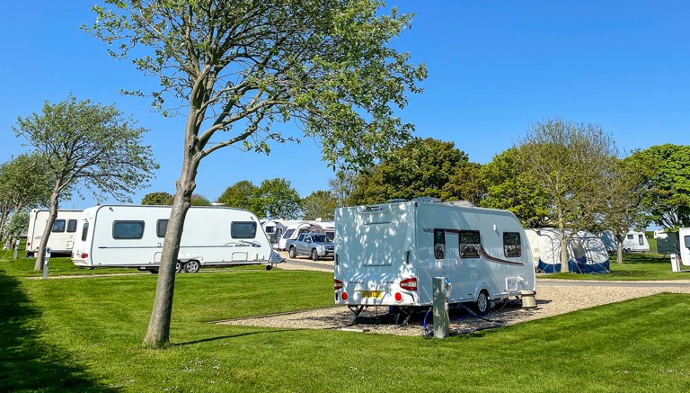 Seasonal Touring Caravan Pitches at Lebberston Caravan Park near Scarborough and Filey