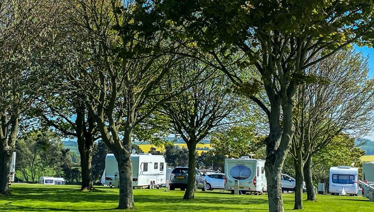 Seasonal Touring Caravan Pitches at Lebberston Caravan Park near Scarborough and Filey